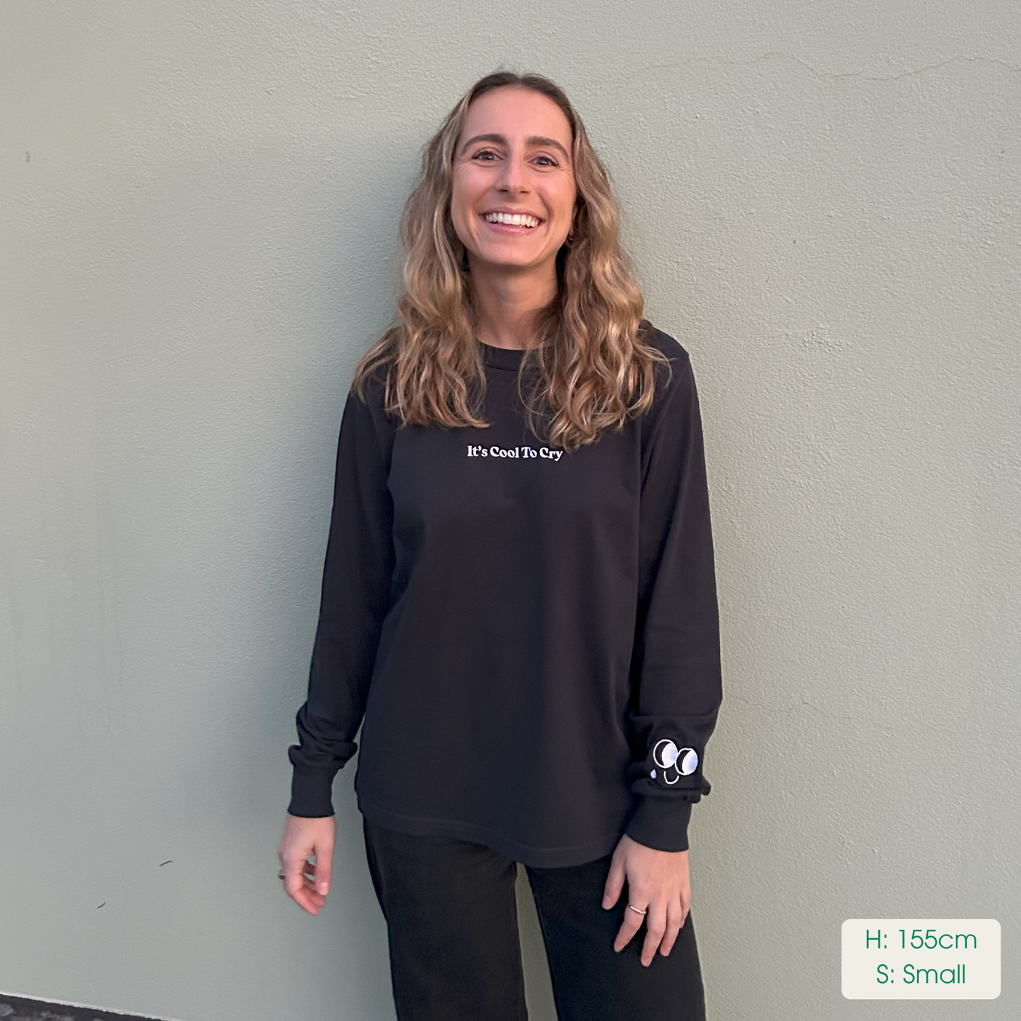 Womens Smiley-ish Long Sleeve T-Shirt