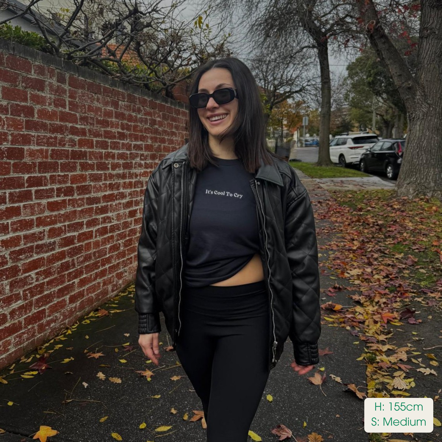 Womens Smiley-ish Long Sleeve T-Shirt
