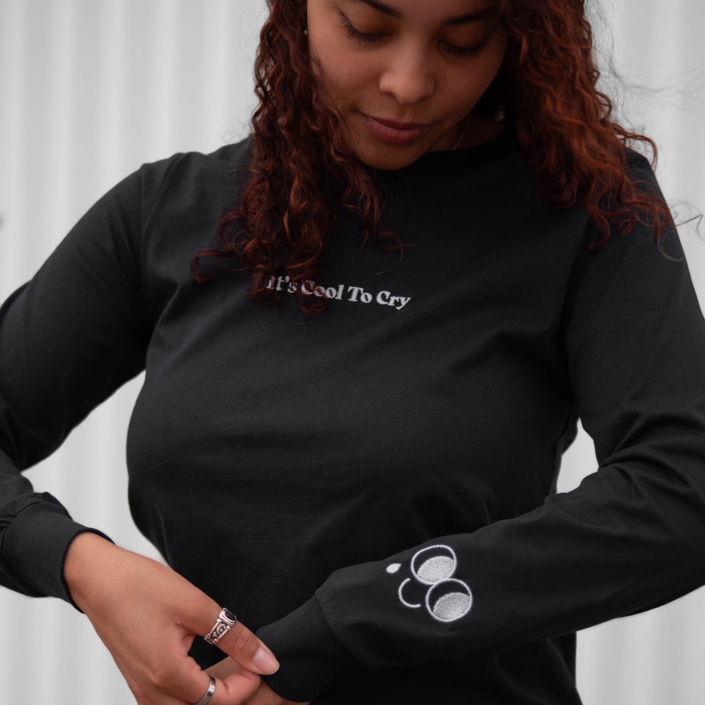 Womens Smiley-ish Long Sleeve T-Shirt