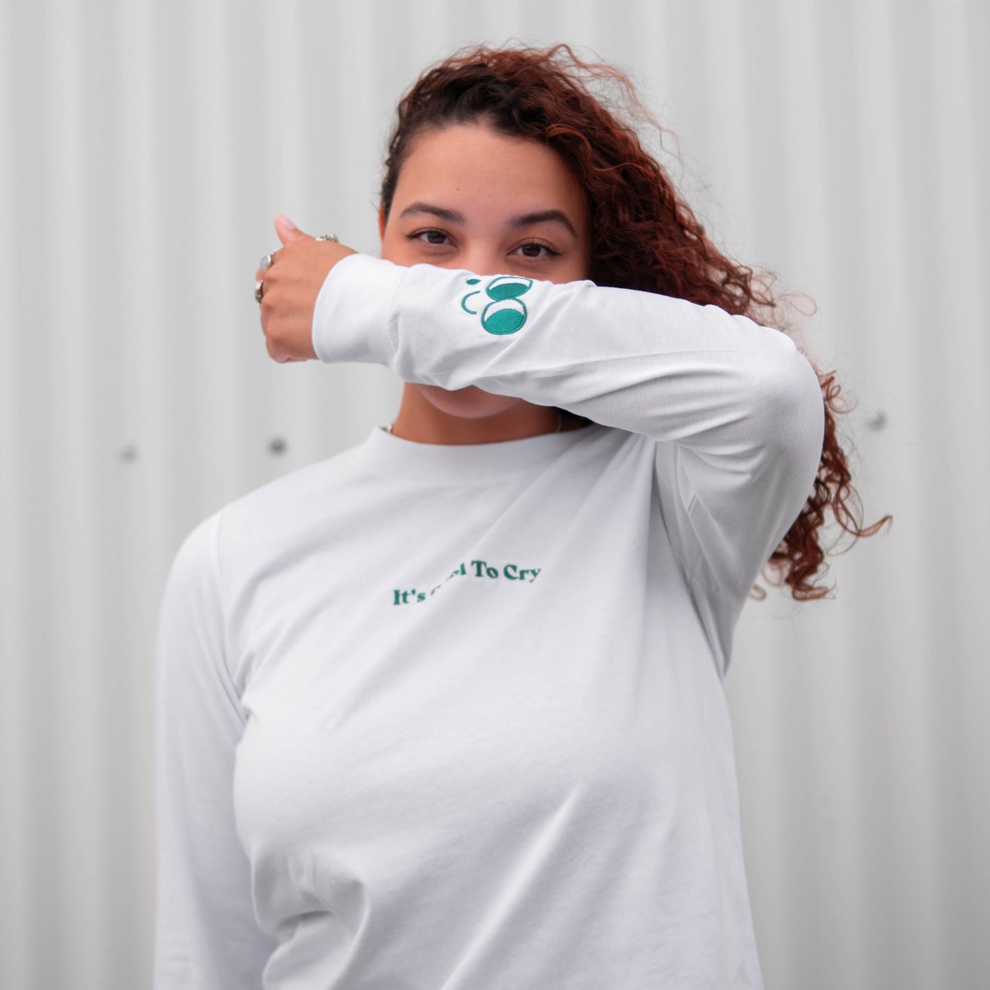 Womens Smiley-ish Long Sleeve T-Shirt