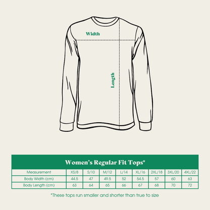 Womens Smiley-ish Long Sleeve T-Shirt